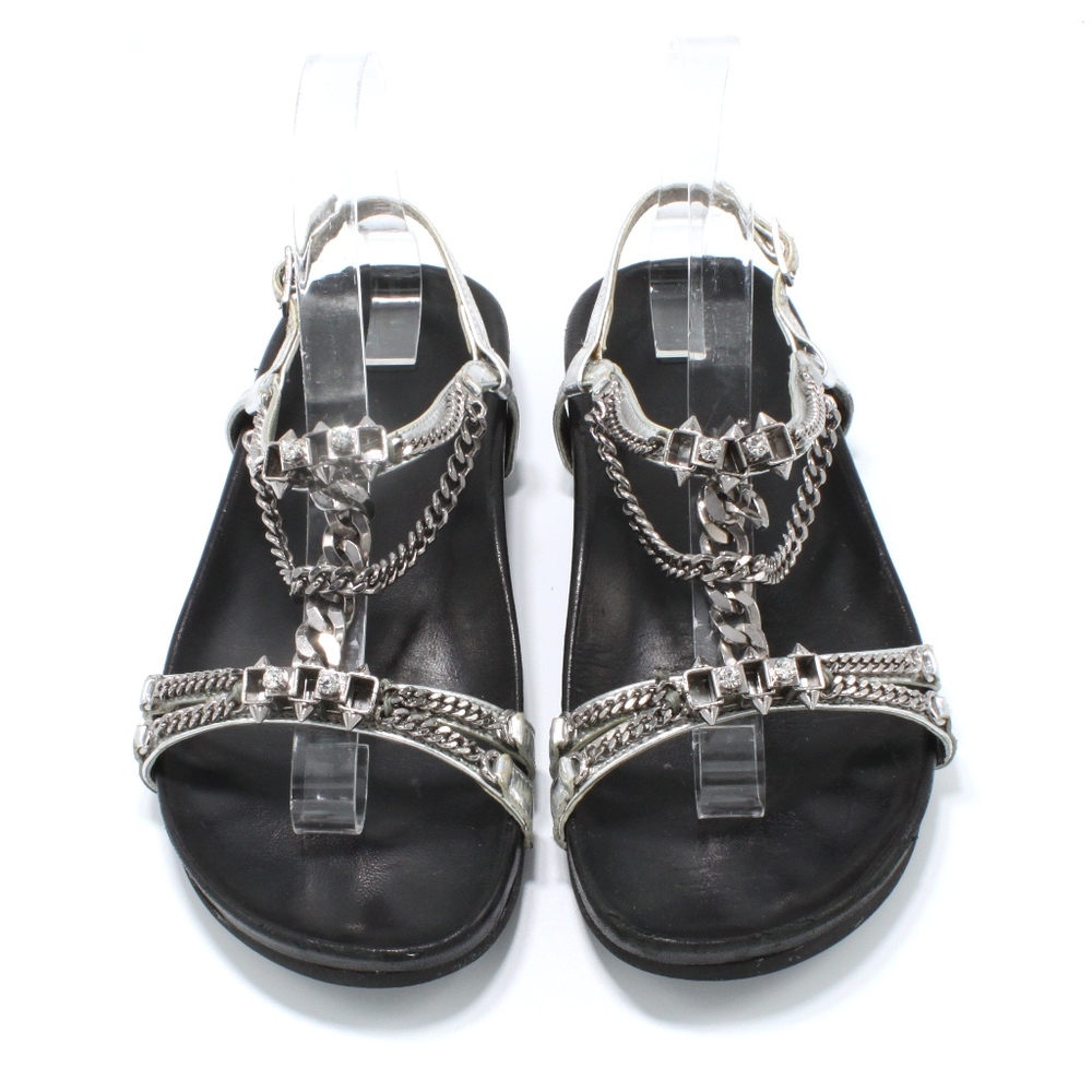 Barbara Bui Silver Chain Sandal Sz 8.5 Retail $705
